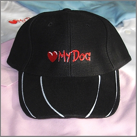 LuvMyDog Black Embroidered Classic Cotton Cap
