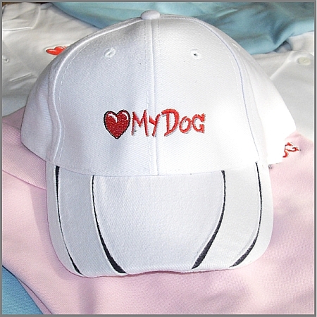 LuvMyDog White Embroidered Classic Cotton Cap