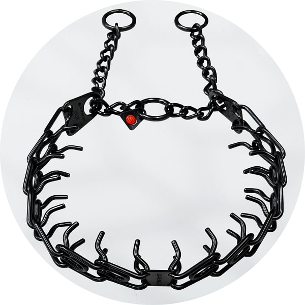 Herm Sprenger Black Stainless Steel Easy On Short Link Ultra Plus Prong Collar