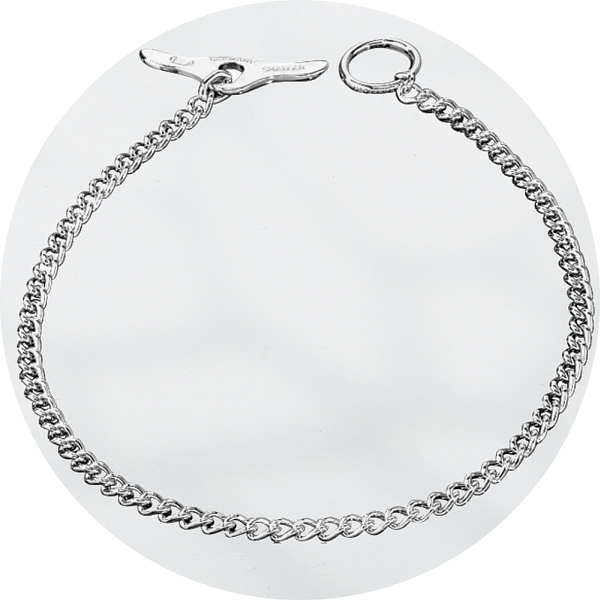 Herm Sprenger Chrome 2.0mm Toggle Clasp Round Link Slip Collar