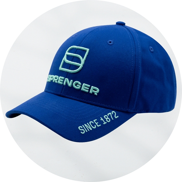 Herm Sprenger Baseball Cap Blue With Cyan Logo