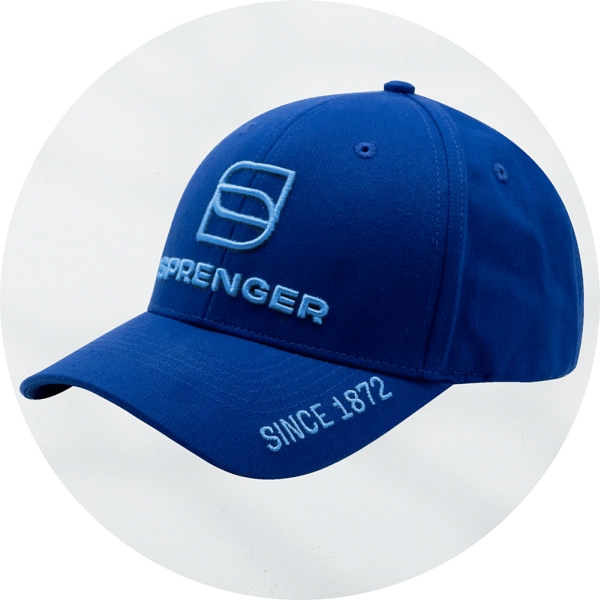 Herm Sprenger Baseball Cap Blue With Light Blue Logo