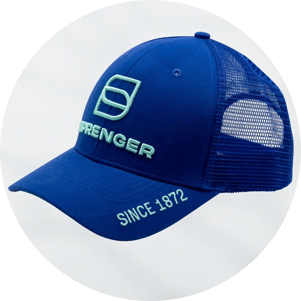 Herm Sprenger Trucker Cap Blue With Cyan Logo