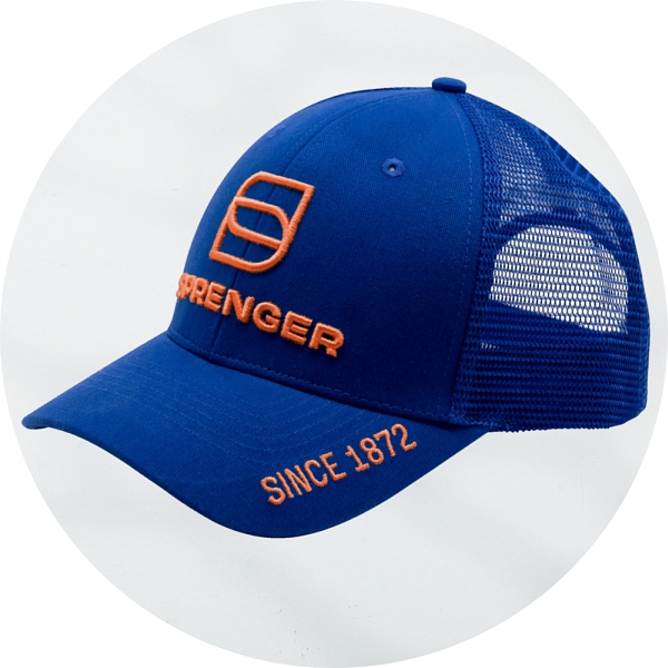 Herm Sprenger Trucker Cap Blue With Orange Logo